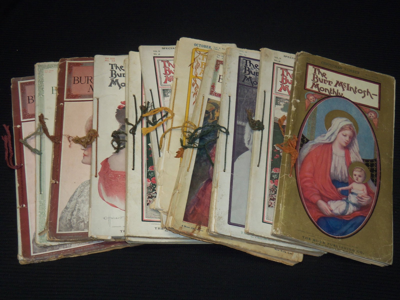 1900'S BURR MCINTOSH MAGAZINES LOT - 13 ISSUES: Lot of 13 issues of Burr McIntosh magazines from the 1900's.