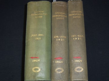 1921 OFFICIAL METROPOLITAN GUIDES - 3 VOLUMES