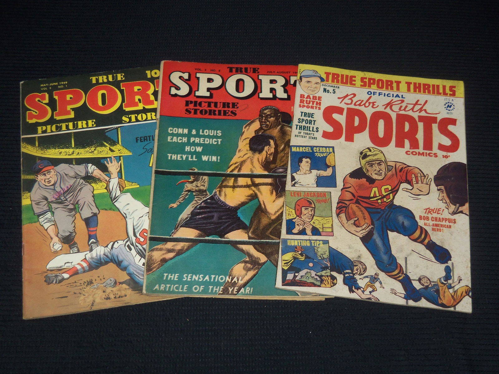 1940'S COMIC BOOKS LOT OF 3 - BABE RUTH - BASEBALL (1 of 3)