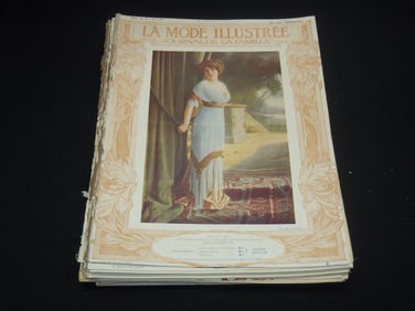 LA MODE ILLUSTREE FRENCH FASHION MAGAZINES LOT - 36 ISSUES