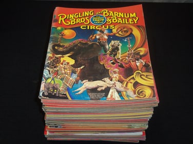ASSORTED CIRCUS PROGRAMS LOT - 54 PIECES
