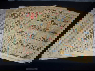 1931 SUNDAY COLOR COMIC STRIPS SECTIONS - 24 SECTIONS