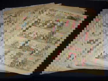 1923 SUNDAY COLOR COMIC STRIPS SECTIONS - 24 SECTIONS