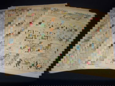 1924 SUNDAY COLOR COMIC STRIPS SECTIONS - 7 SECTIONS