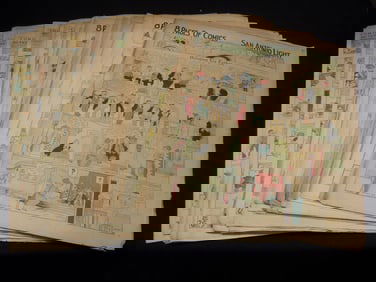 1924 SUNDAY COLOR COMIC STRIPS SECTIONS - 39 SECTIONS