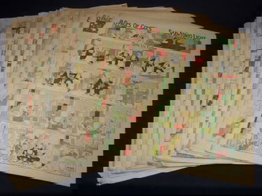 1925 SUNDAY COLOR COMIC STRIPS SECTIONS - 33 SECTIONS