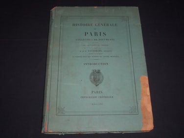 1866 HISTOIRE GENERALE DE PARIS VOLUME BY BARON HAUSSMANN - FRENCH