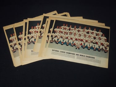 1964 ST. LOUIS CARDINALS COLOROTO MAGAZINE TEAM PHOTO - 33 PIECES