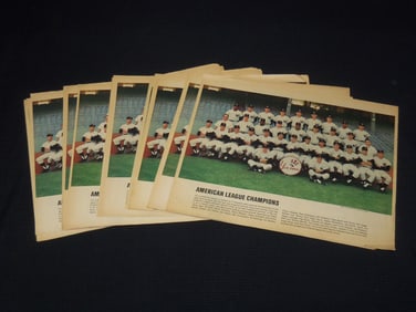 1964 NEW YORK YANKEES COLOROTO TEAM PHOTO LOT - 38 PIECES