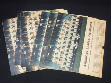 1959-1960 NEW YORK YANKEES COLOROTO TEAM PHOTO LOT - 15 PIECES