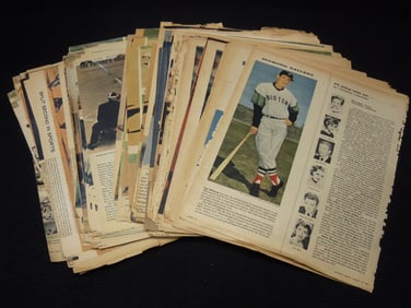 1960'S SUNDAY COLOROTO MAGAZINE BASEBALL PHOTOS LOT - 100+ PIECES