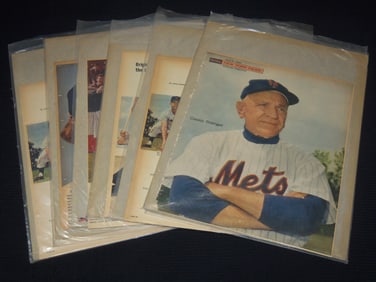 1960'S NEW YORK METS COLOROTO MAGAZINE PHOTOS - 7 PIECES
