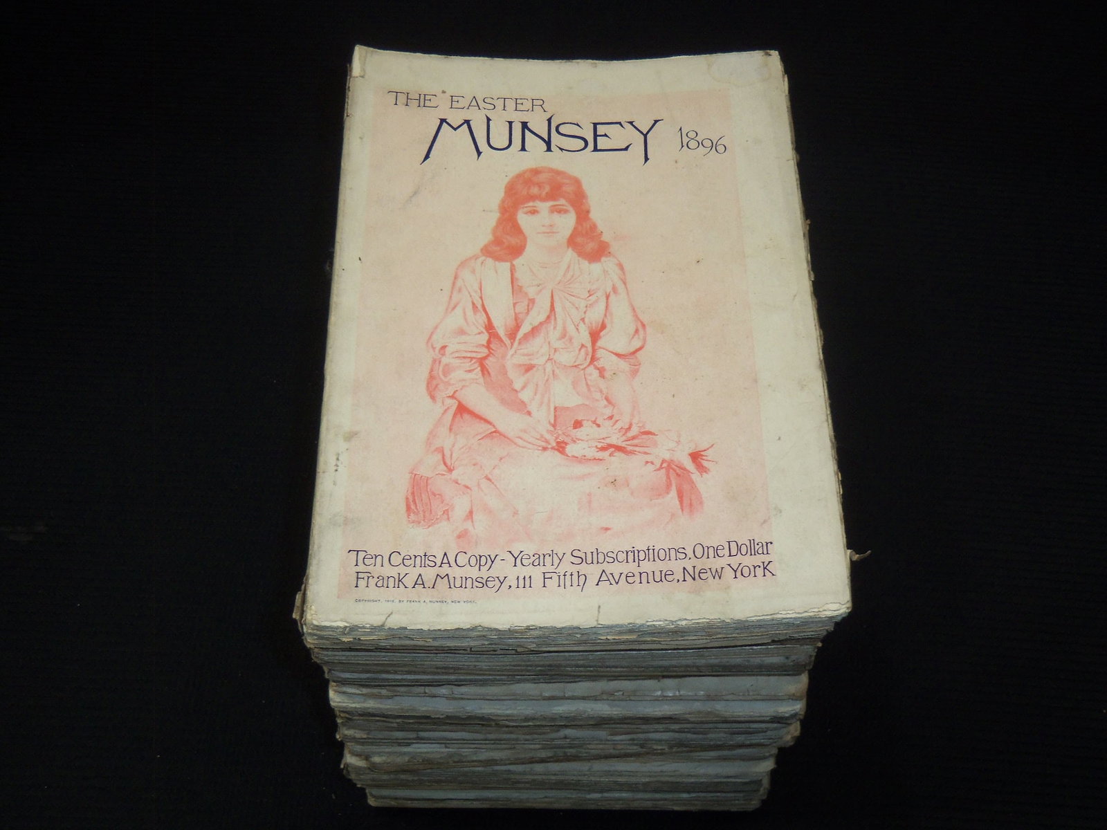 1896 MUNSEY'S MAGAZINE LOT - 25 ISSUES: Lot of 25 issues of Munsey's magazines from 1896.