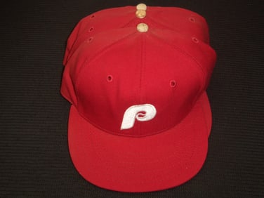 PHILADELPHIA PHILLIES ROMAN PRO CAP - LOT OF 3 - 7 1/4 & 7 1/8