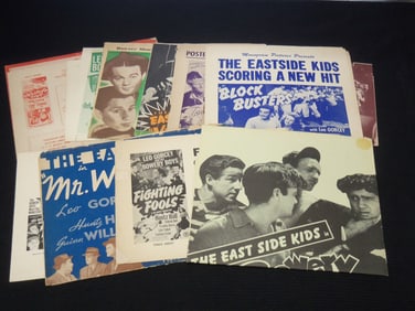 BOWERY BOYS EPHEMERA LOT - 11 PIECES