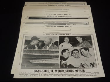 1947-1948 ILLUSTRATED CURRENT NEWS SPORTS PHOTOS - 29 PIECES