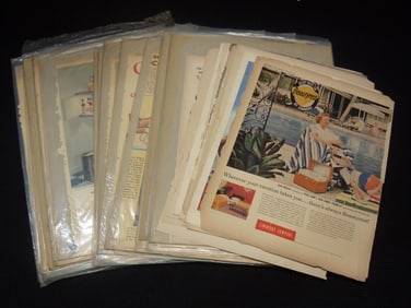 ASSORTED MAGAZINE CELEBRITY ADVERTISEMENTS LOT - 34 PIECES