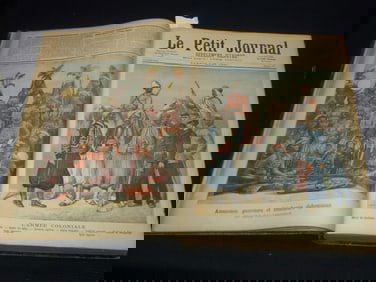 1890-1892 LE PETIT JOURNAL ILLUSTRE FRENCH MAGAZINE BOUND VOLUME