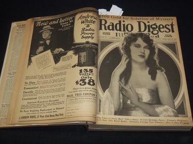 1926 JANUARY-NOVEMBER RADIO DIGEST ILLUSTRATED MAGAZINE BOUND VOLUME - BASEBALL