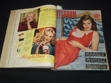 1942 FEBRUARY-DECEMBER STARDOM MOVIE MAGAZINE BOUND VOLUME - ISSUES #1-11