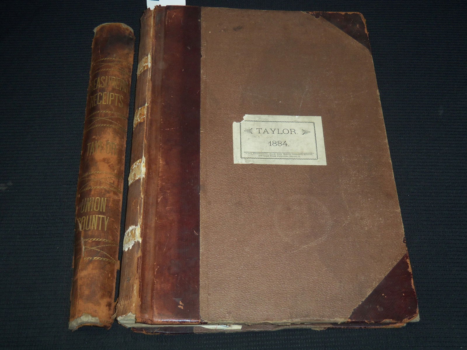 1880'S UNION COUNTY OHIO OLD LEDGER BOOK (1 of 6)