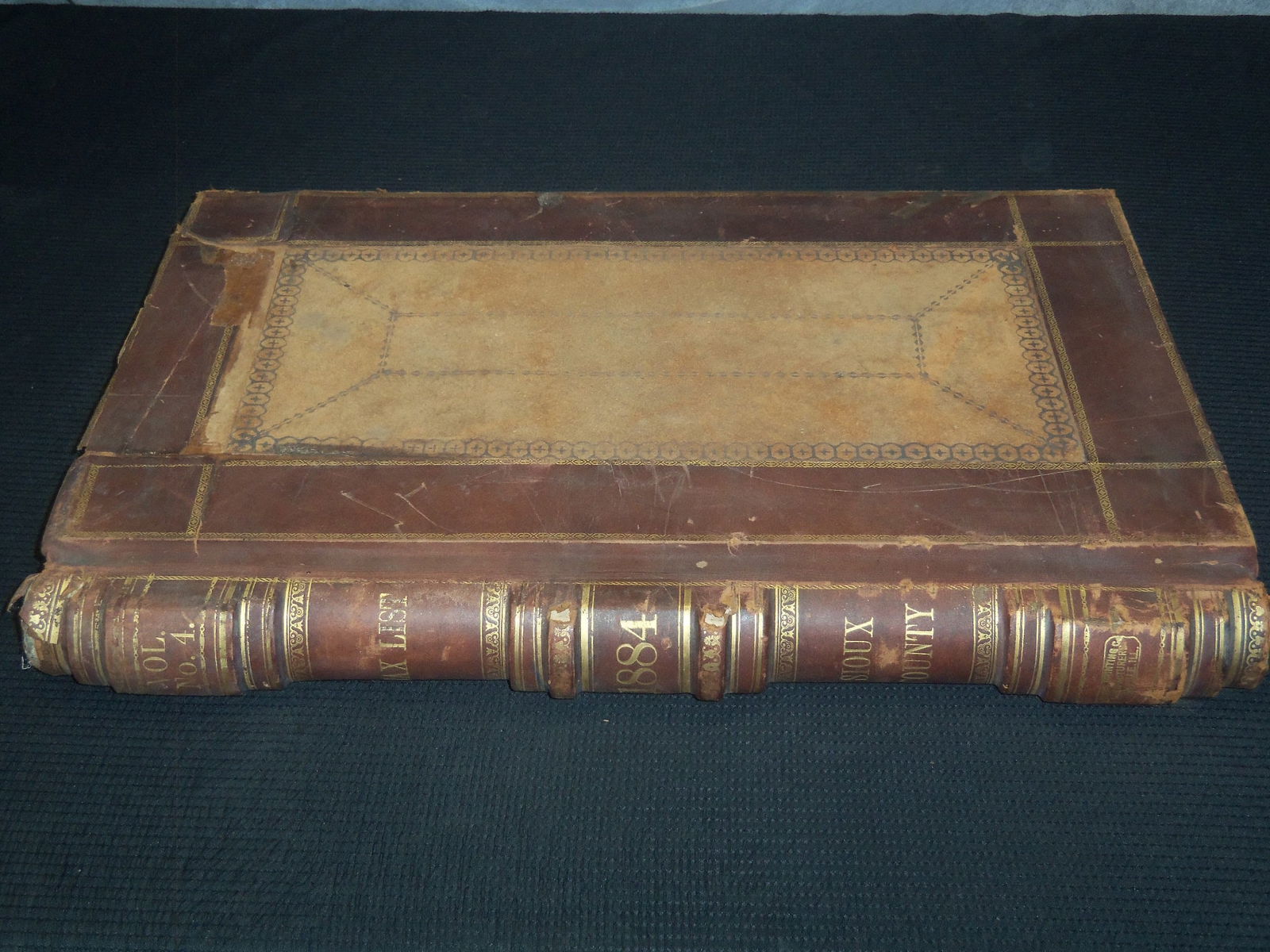 1884 OLD SIOUX COUNTY IOWA BLANK LEDGER BOOK (1 of 5)