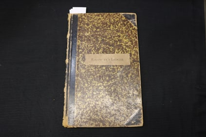 1885-1894 OLD LEDGER BOOK