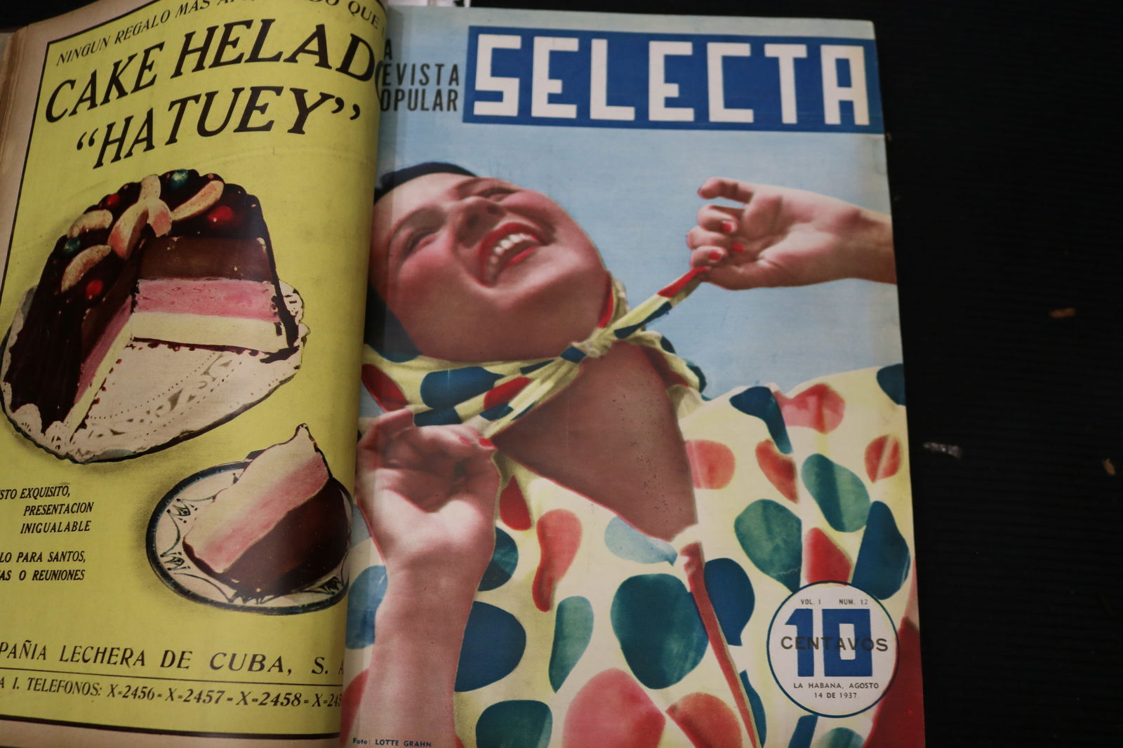 1937 LA REVISTA POPULAR SELECTA - BOUND VOLUME - VOLUME 1 - LOU GEHRIG COVER - SPANISH (1 of 15)