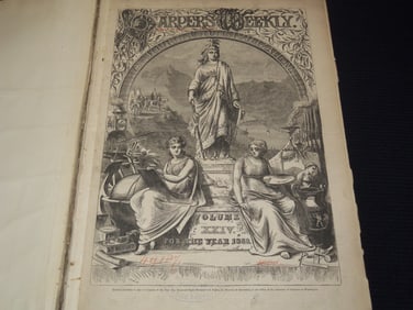 1880 JANUARY-DECEMBER HARPER'S WEEKLY MAGAZINE BOUND VOLUME - THOMAS NAST