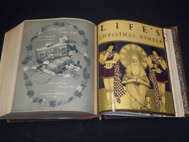 1900 JANUARY-DECEMBER LIFE MAGAZINE BOUND VOLUME - FULL YEAR - MAXFIELD PARRISH