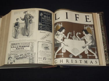 1899 JANUARY-DECEMBER LIFE MAGAZINE BOUND VOLUME - FULL YEAR - MAXFIELD PARRISH