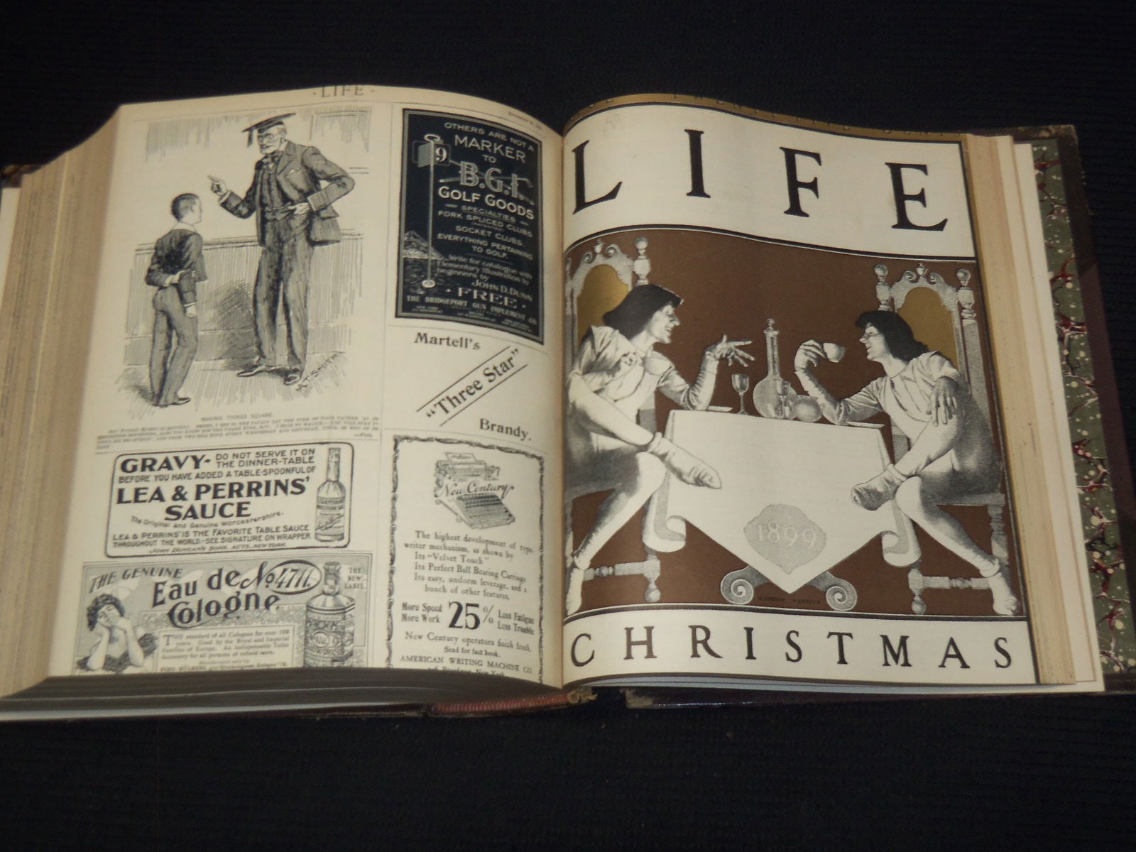 1899 JANUARY-DECEMBER LIFE MAGAZINE BOUND VOLUME - FULL YEAR - MAXFIELD PARRISH (1 of 9)