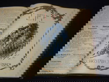 1893 JANUARY-DECEMBER LIFE MAGAZINE BOUND VOLUME - FULL YEAR - GREAT ADS