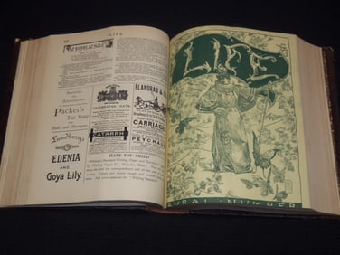 1891 JANUARY-DECEMBER LIFE MAGAZINE BOUND VOLUME - FULL YEAR - GREAT ADS