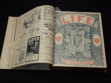 1902 JANUARY-DECEMBER LIFE MAGAZINE BOUND VOLUME - FULL YEAR - GREAT COVERS & ADS