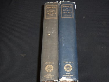 1914 MEMORIALS OF EMINENT YALE MEN - 2 VOLUMES - STOKES