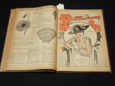 1918-1919 MADAME FRENCH MAGAZINE BOUND VOLUMES - 2 VOLUMES