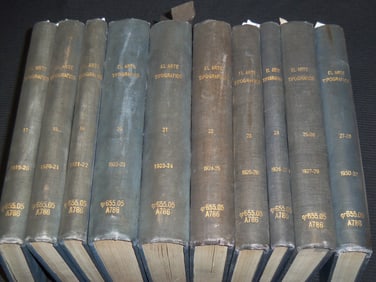 1919-1932 EL ARTE TIPOGRAFICO BOUND VOLUMES LOT OF 10 - SPANISH