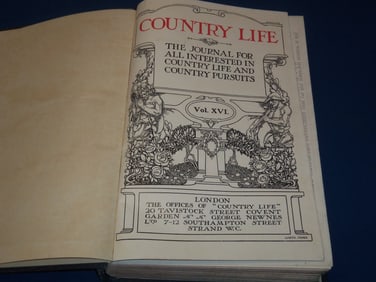 1904 JULY-DECEMBER COUNTRY LIFE MAGAZINE BOUND VOLUME