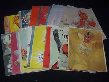 1947-1952 DENISON YELLOW JACKETS FOOTBALL PROGRAMS - 34 PIECES