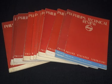 1939-1946 PHILIPS TECHNICAL REVIEW MAGAZINE LOT - 27 ISSUES - RESEARCH LABORATORY