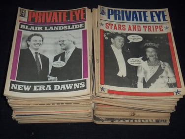 1970'S-1990'S PRIVATE EYE MAGAZINES HUGE LOT OF 175 ISSUES