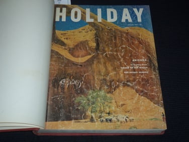 1953 JANUARY-JUNE HOLIDAY MAGAZINE BOUND VOLUME - HAWAII - MICHENER