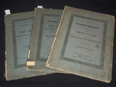 1800'S GERMAN ARCHITECTURE VOLUMES - DR. GEORGE MOLLER - 3 VOLUMES - GREAT PLATES