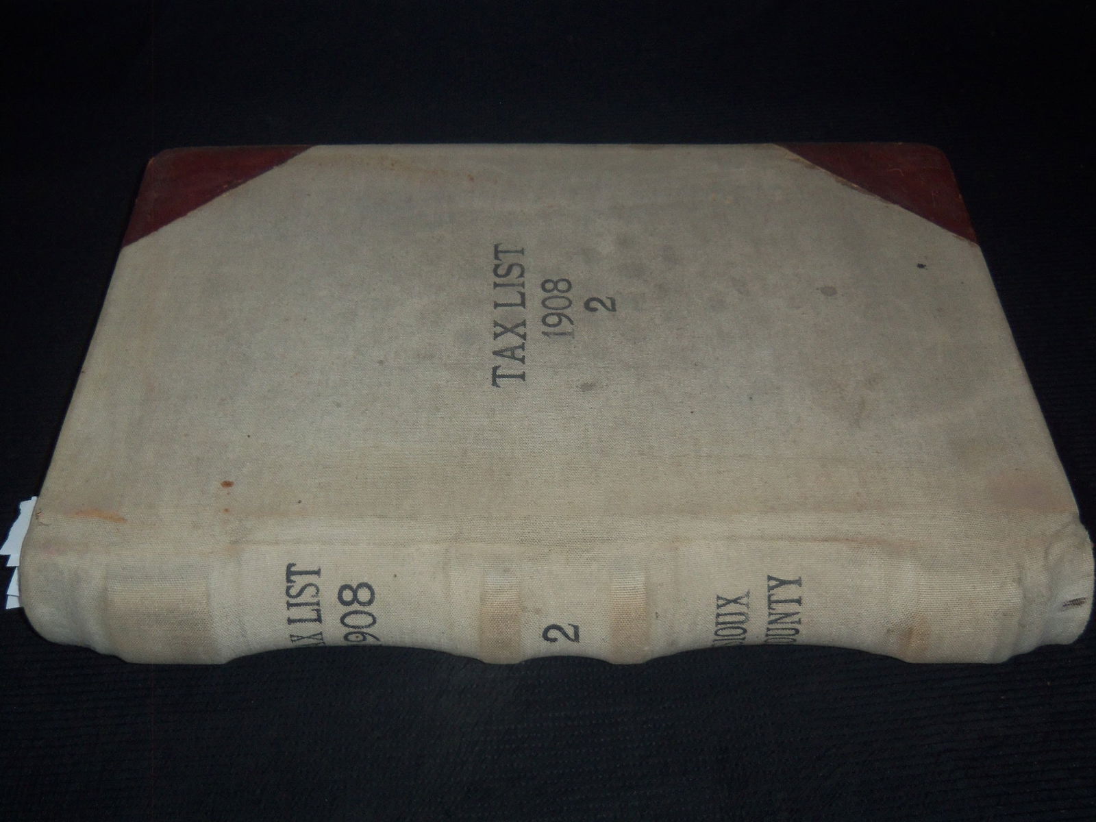 1909 OLD SIOUX COUNTY TAX LEDGER BOOK - IOWA (1 of 8)