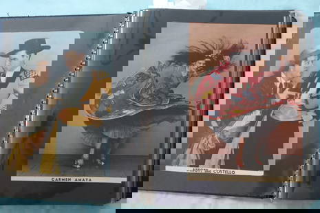MASSIVE HOLLYWOOD COLOROTO PHOTO ALBUM SCRAPBOOK - ANN BLYTH - LUCILLE BALL: This is a wonderful, massive movie star scrapbook of many Coloroto photos. The photos were carefully inserted into a professional art portfolio and can be removed. The scrapbook contains 60 double-sid