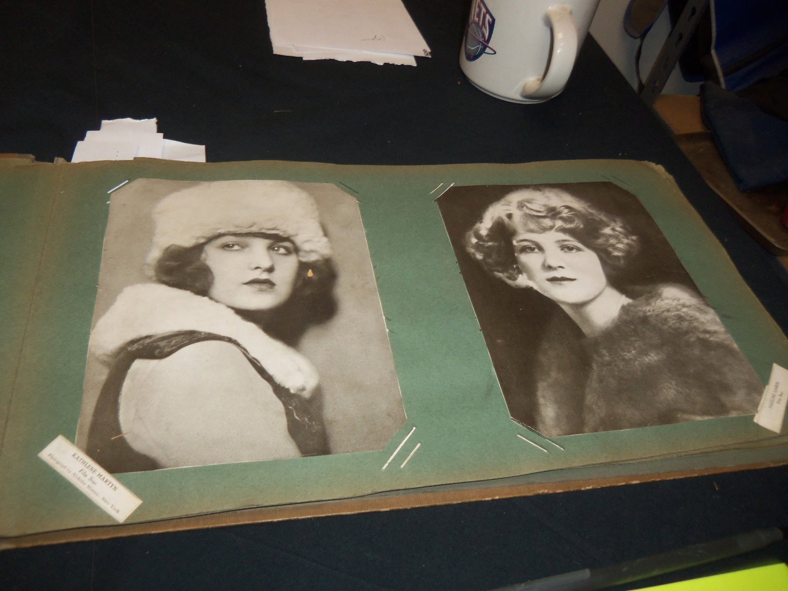 SILENT SCREEN MOVIE STAR SCRAPBOOK - HOLLYWOOD - GREAT PHOTOS: This is a Silent Screen Hollywood movie star scrapbook loaded with many nice photos. There are 11 double sided pages and some loose photos.