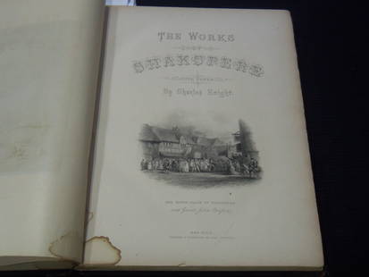 1870'S THE WORKS OF SHAKESPERE - CHARLES KNIGHT - VOLUME 1 - IMPERIAL EDITION: This is a hardcover edition of "The Works of Shakespere" edited by Charles Knight. This is Volume 1 - Imperial Edition from the 1870's.