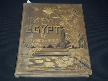 1878 EGYPT DESCRIPTIVE HISTORICAL AND PICTURESQUE VOLUME 1 - G. EBERS