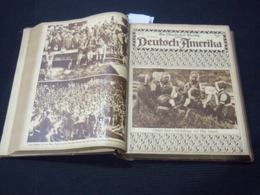 1925-1928 DEUTSCH AMERIKA ILLUSTRATED WEEKLY MAGAZINE - 3 VOLUMES